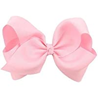 Los mejores  - Multicolor Mujer Bebé Big Bow Horquilla Boda Regalo (Rosa)